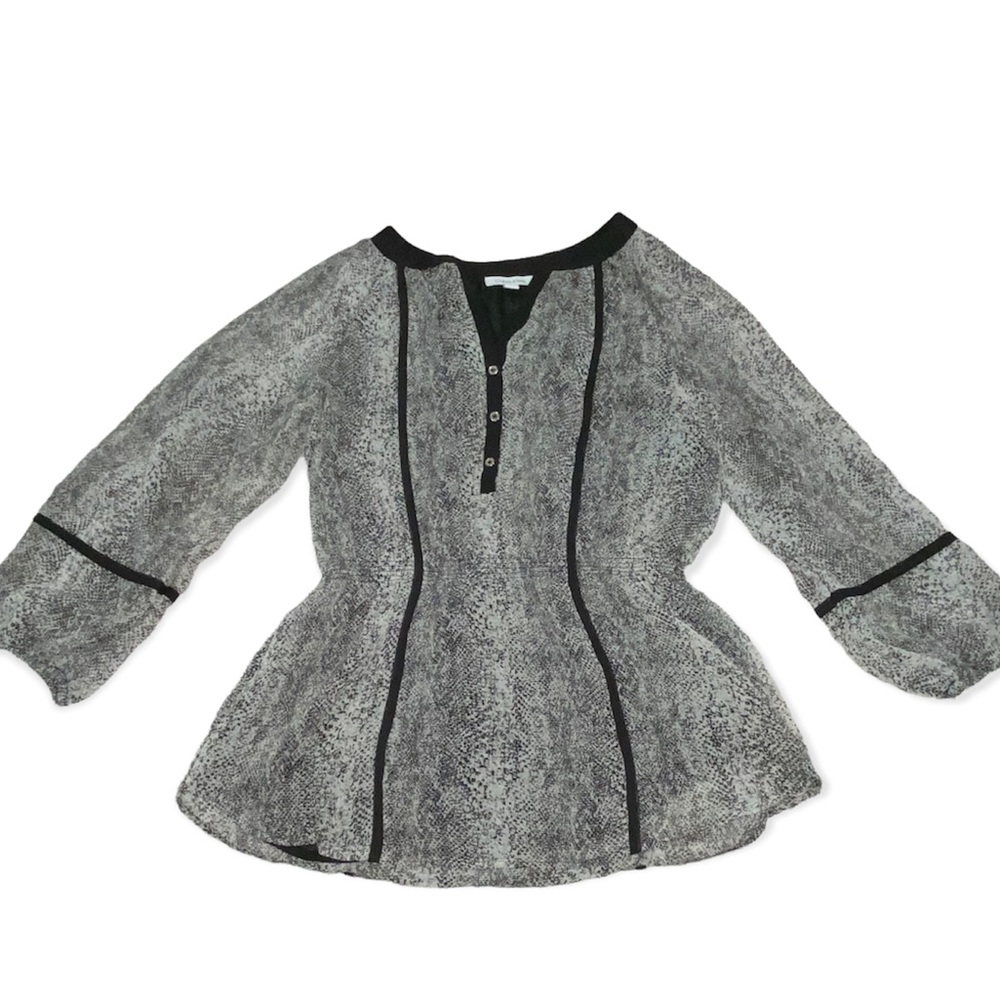 Calvin Klein 3/4 Sleeve Snake print Top - Size S